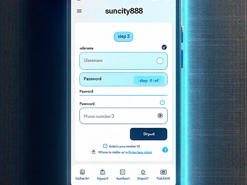 Hình ảnh minh họa các bước đăng ký tài khoản Suncity888 trên giao diện di động