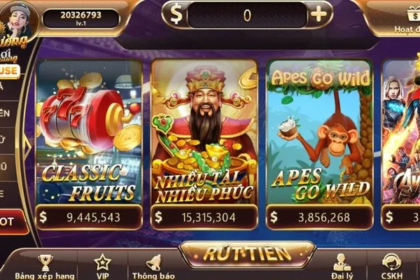 Trò chơi slot trong ứng dụng suncity888