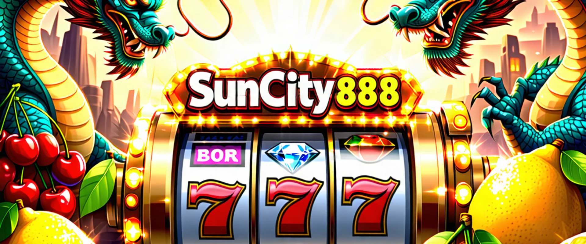 Hình ảnh chính giới thiệu các chủ đề trò chơi slot đa dạng tại Suncity888