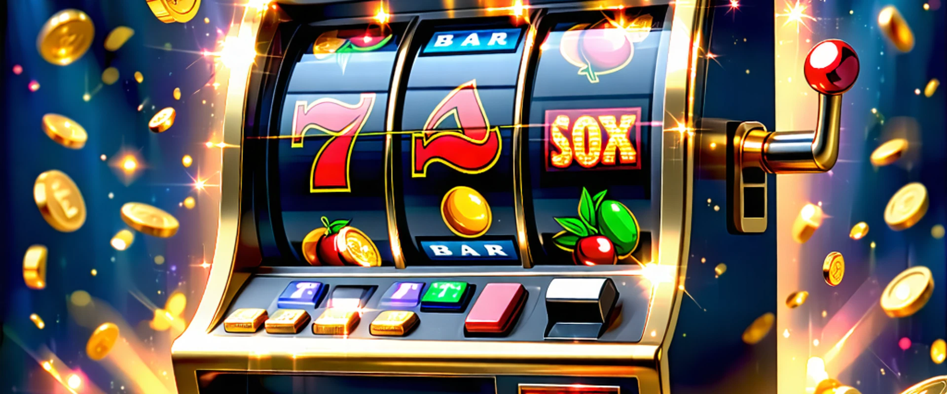Hình ảnh máy đánh bạc jackpot lũy tiến hấp dẫn tại suncity888, với biểu tượng tiền vàng và ánh sáng rực rỡ, thu hút người chơi đến với cơ hội chiến thắng lớn.