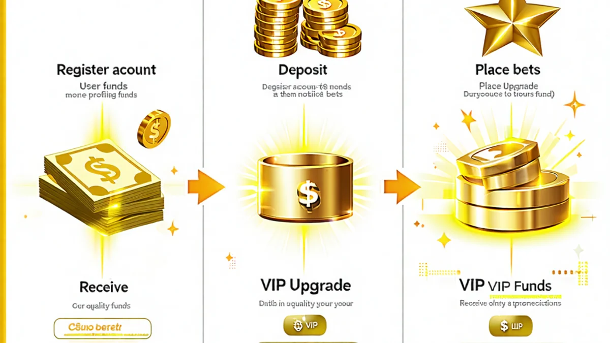 Minh họa quy trình đăng ký và thăng cấp VIP tại suncity888