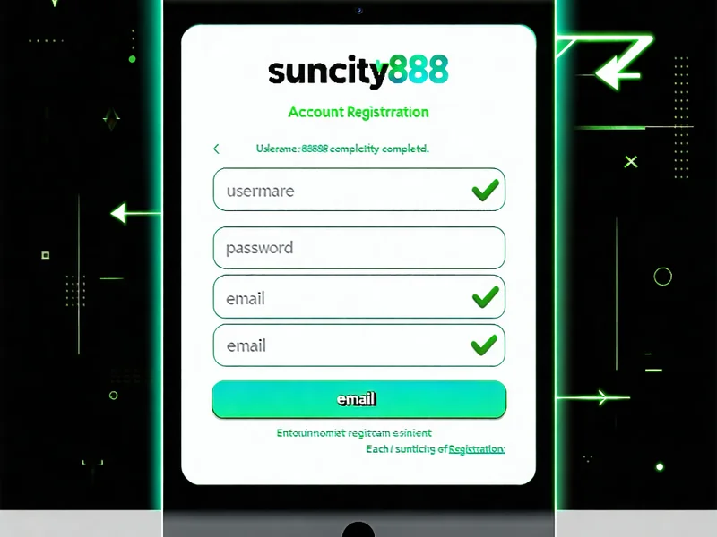 Giao diện đăng ký tài khoản Suncity888 với các bước hướng dẫn rõ ràng