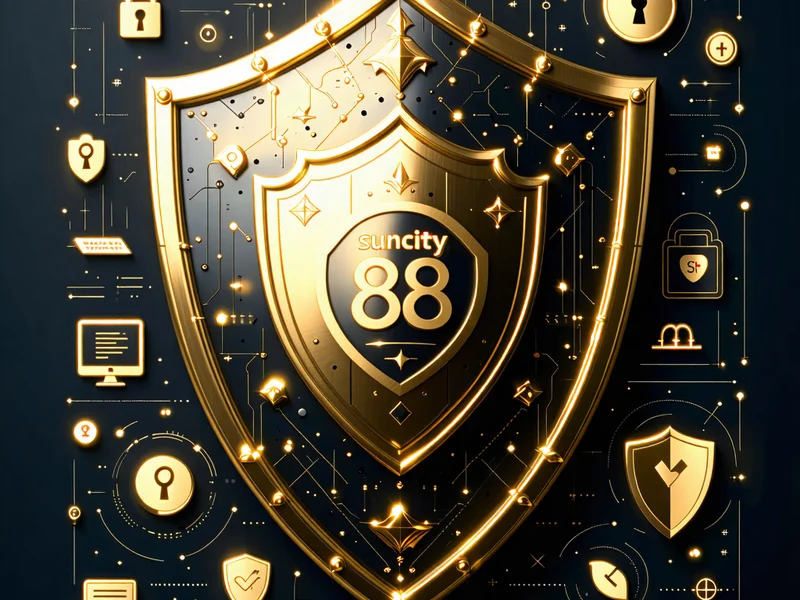 Biểu tượng bảo mật và giấy phép uy tín trên nền tảng suncity888, thể hiện cam kết về sự an toàn và minh bạch.