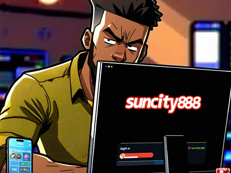 Người dùng gặp lỗi đăng nhập Suncity888, màn hình hiển thị thông báo lỗi, thể hiện sự bối rối và cần được hỗ trợ