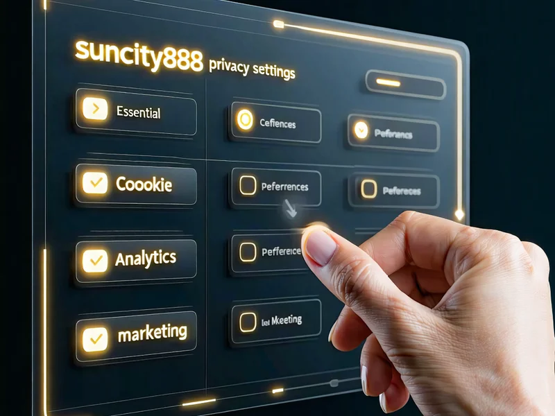 Minh họa người dùng quản lý cài đặt cookie trên trình duyệt web, thể hiện khả năng kiểm soát dữ liệu cá nhân trên suncity888