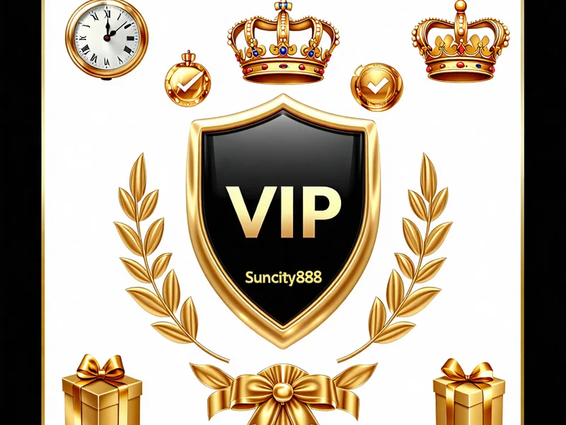 Hình ảnh minh họa các đặc quyền VIP như hỗ trợ ưu tiên, giới hạn cược cao và quà tặng đặc biệt tại Suncity888.
